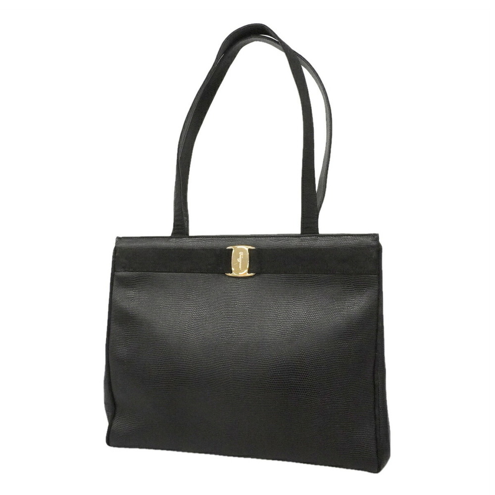 Salvatore Ferragamo Vara Shoulder Bag, Black, Women's, P3620864